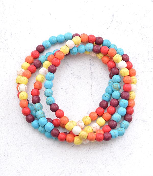 Multi colored Beaded Bracelet