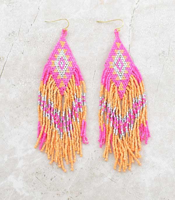 Beaded Tassel Earrings