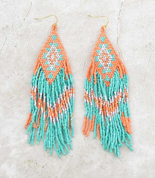 Beaded Tassel Earrings