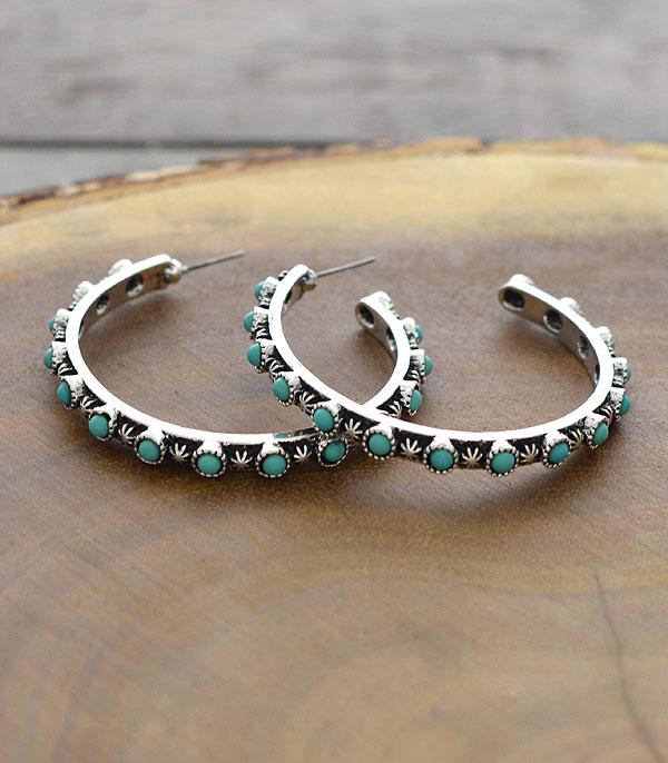 Turquoise Hoop Earrings