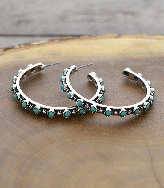 Turquoise Hoop Earrings