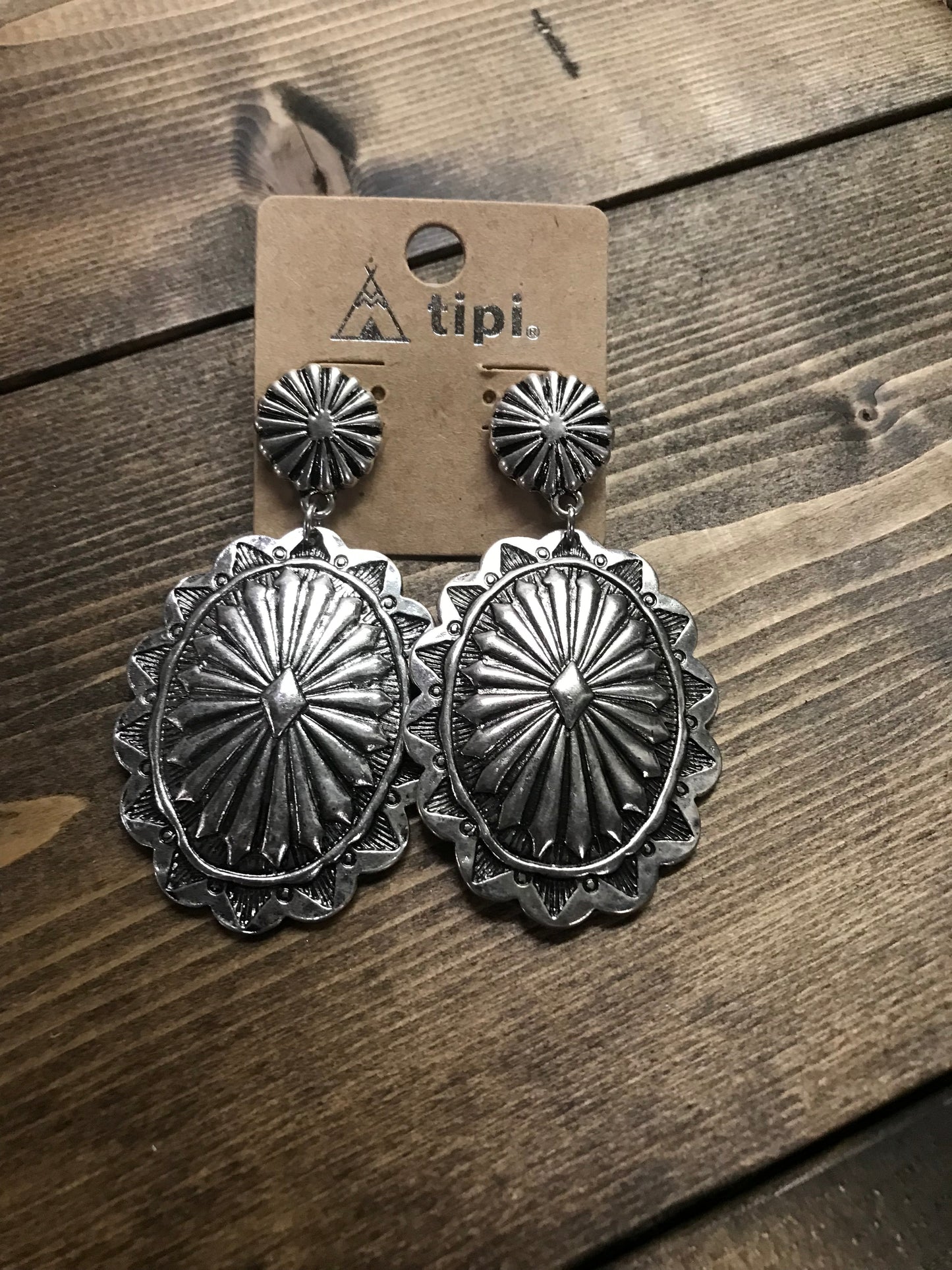 Large Concho Post Earrings