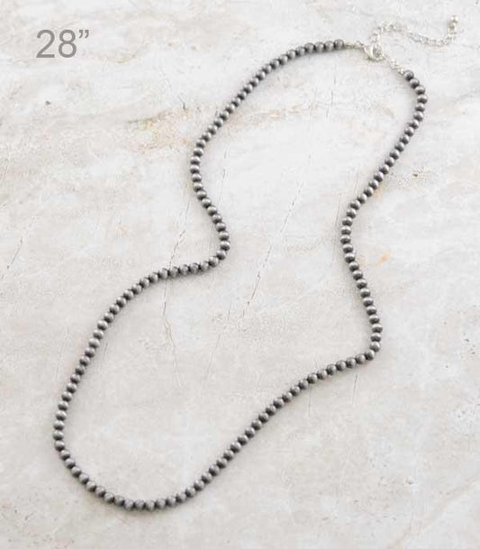 Silver Beaded Necklace