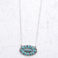 Colored Semi Stone Concho Necklace