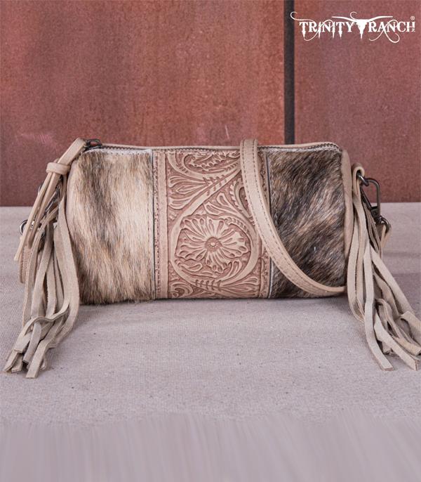 Trinity Ranch Cowhide Barrel Crossbody