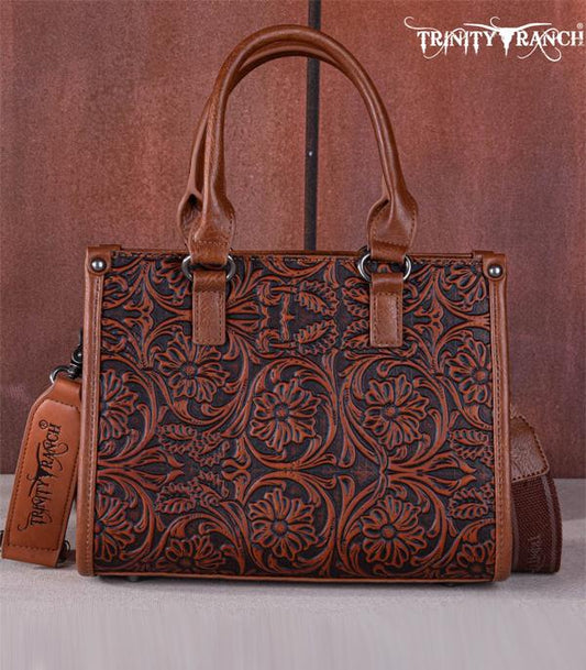 Trinity Ranch Floral Tooled Tote