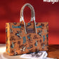 Wrangler Cowboy Print Canvas Tote