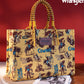 Wrangler Cowboy Print Canvas Tote