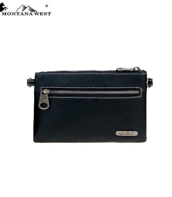 Montana West Hair-on Black Cowhide Leather Bag