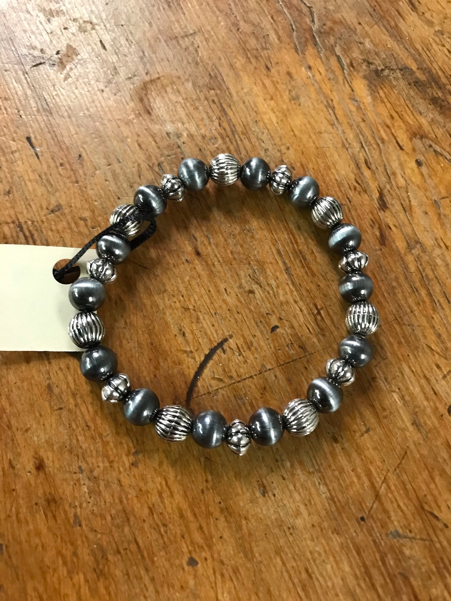 Silver Beaded Bracelet