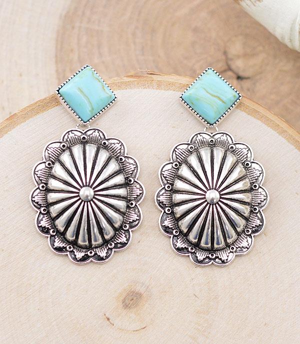 Concho Stone Earrings