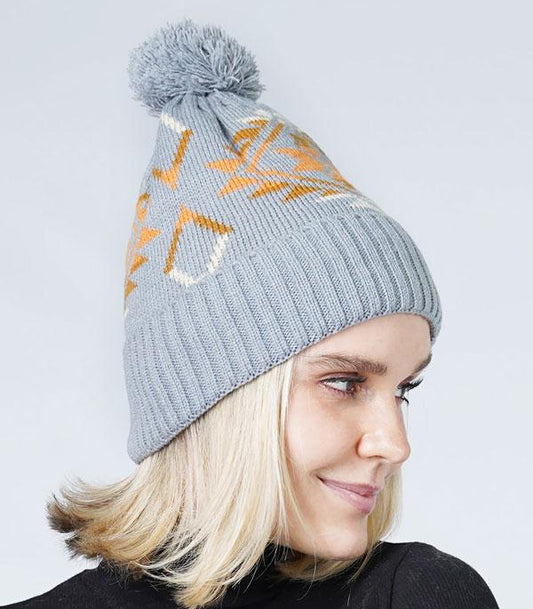 Western Aztec Print Beanie