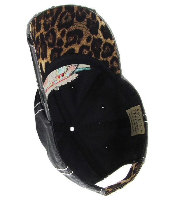 Happy Camper Leopard Accent Hat