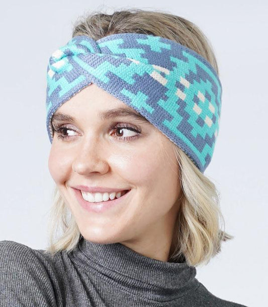 Western Aztec Pattern Winter Headband