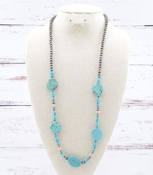 Turquoise Semi Stone Necklace